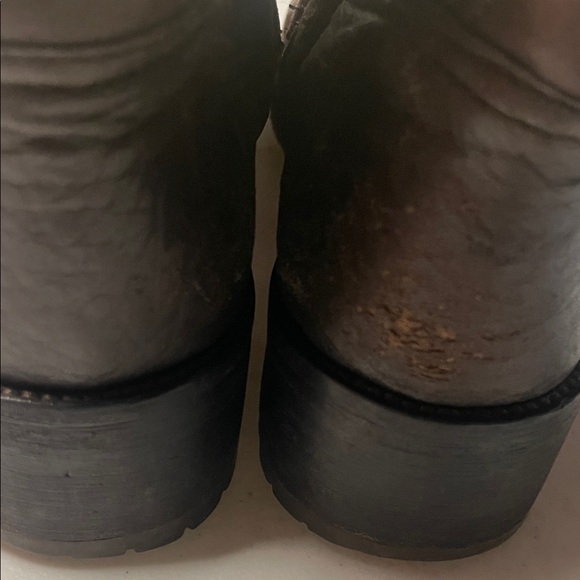 Tory Burch Dark Brown Leather Moto Boots - Picture 9 of 15